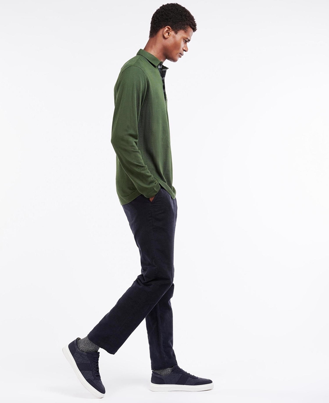 Polo shirts Barbour Adie Long Sleeve Hombre Verde | 157246-JRS