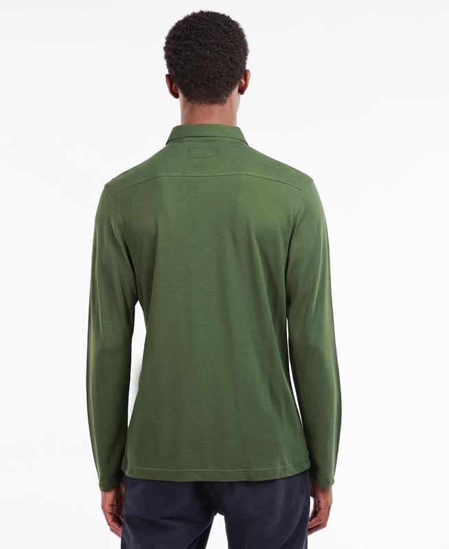 Polo shirts Barbour Adie Long Sleeve Hombre Verde | 157246-JRS