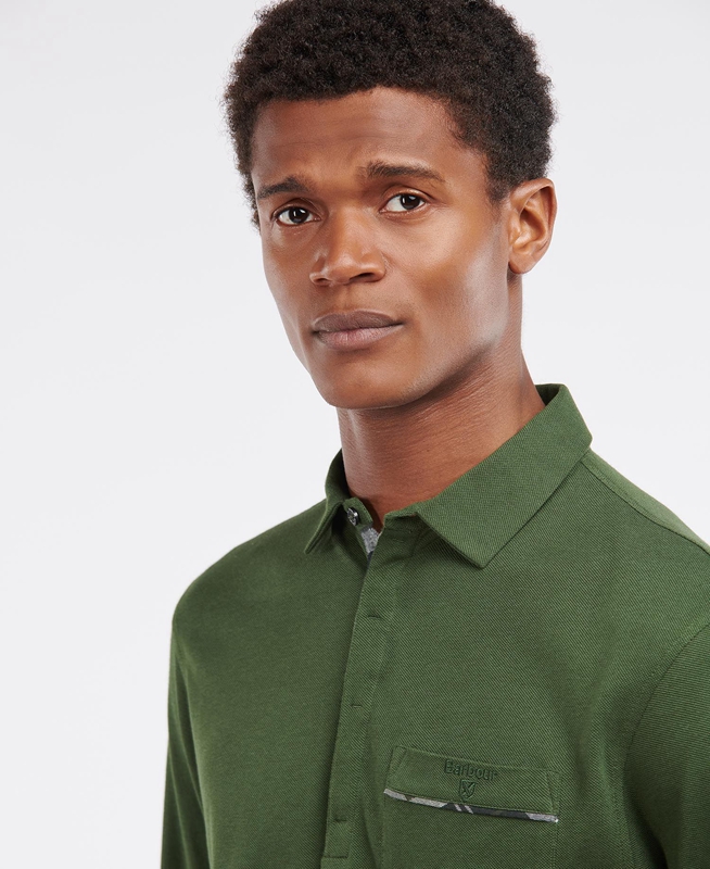 Polo shirts Barbour Adie Long Sleeve Hombre Verde | 157246-JRS