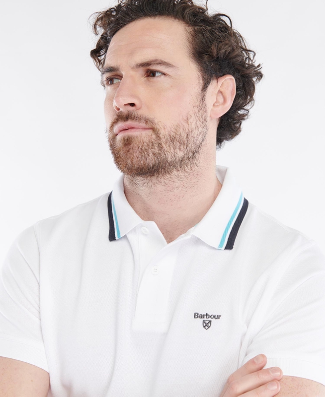 Polo shirts Barbour Otterburn Hombre Blancas | 347158-QKN