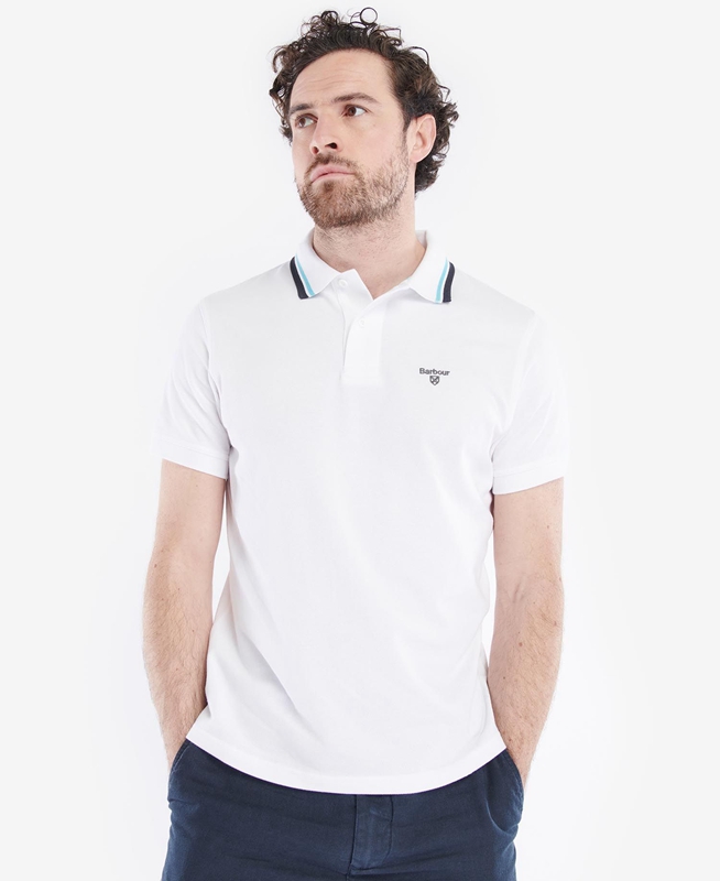 Polo shirts Barbour Otterburn Hombre Blancas | 347158-QKN