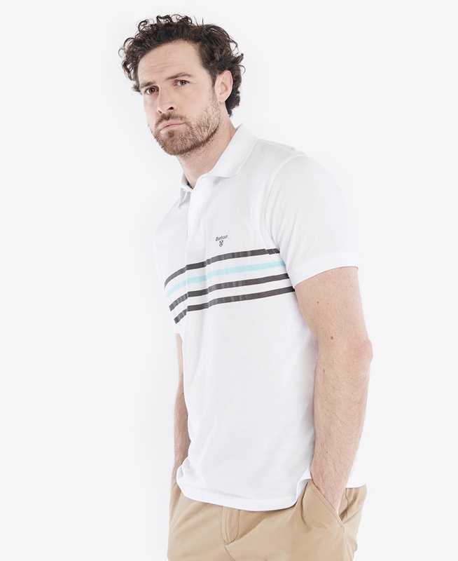 Polo shirts Barbour Silsden Hombre Blancas | 326879-NXZ