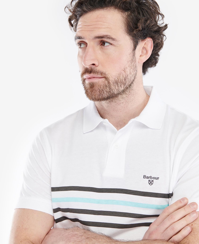 Polo shirts Barbour Silsden Hombre Blancas | 326879-NXZ