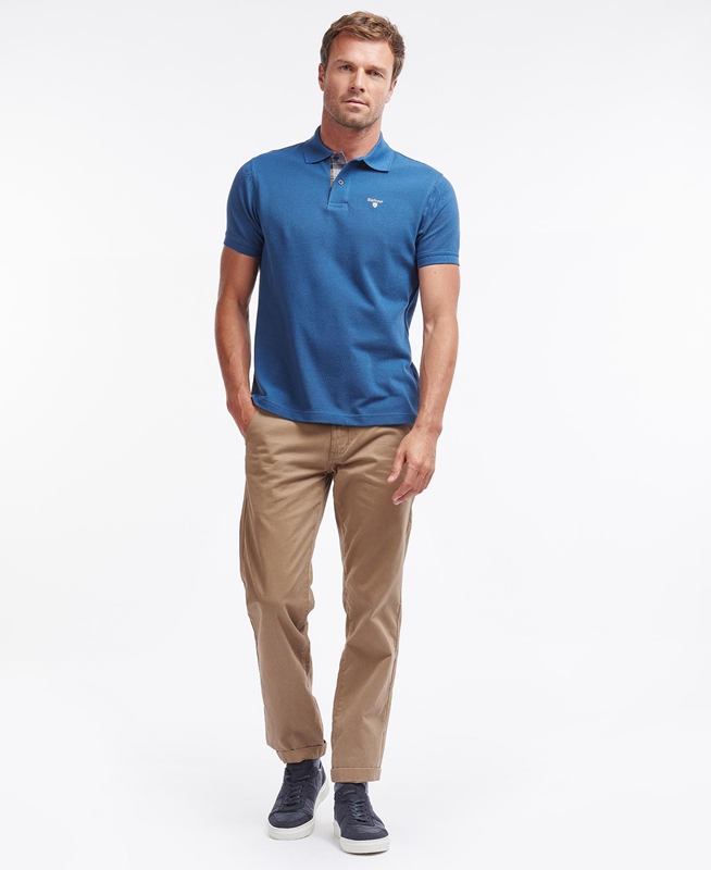 Polo shirts Barbour Tartanshirt Pique Hombre Azules | 954703-QAL