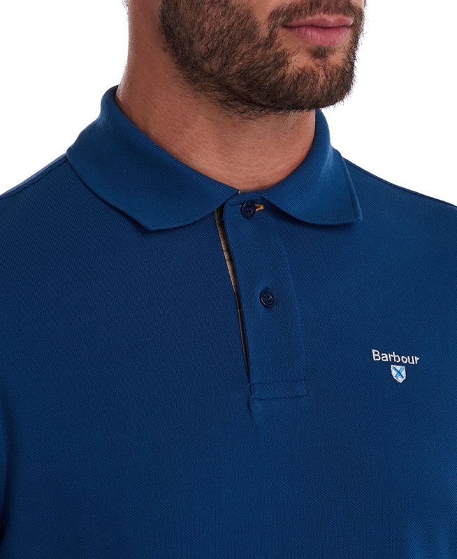 Polo shirts Barbour Tartanshirt Pique Hombre Azules | 954703-QAL