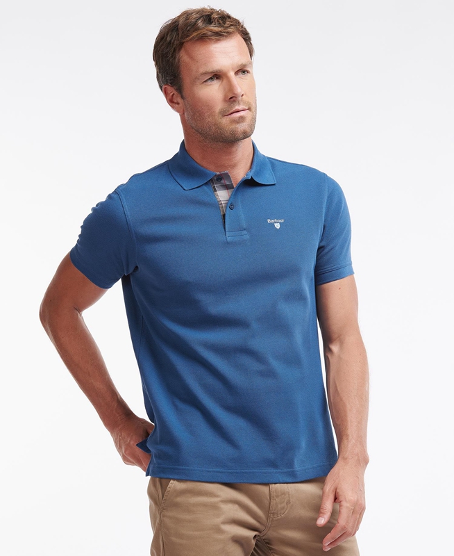 Polo shirts Barbour Tartanshirt Pique Hombre Azules | 954703-QAL