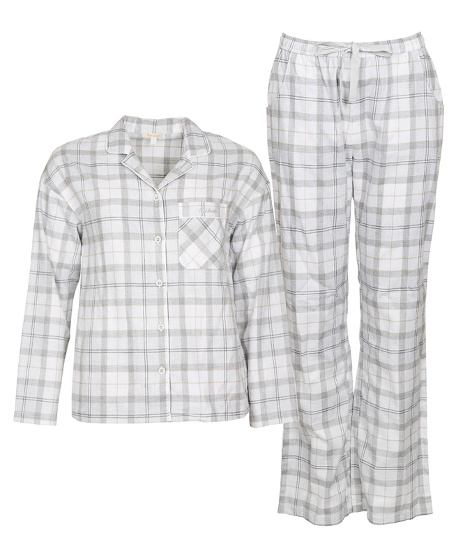 Ropa De Dormir Barbour Schlafanzug-Set Ellery Mujer Gris | 428190-ICE