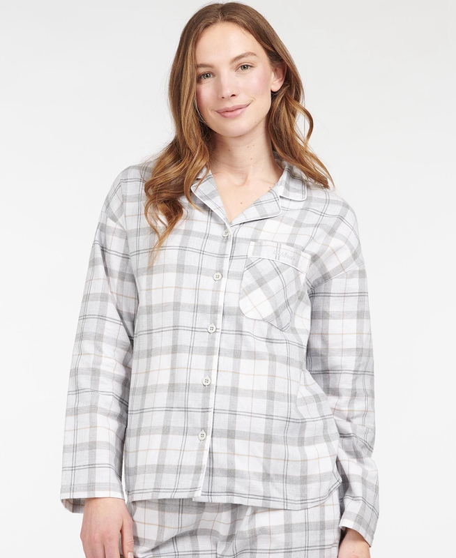 Ropa De Dormir Barbour Schlafanzug-Set Ellery Mujer Gris | 428190-ICE