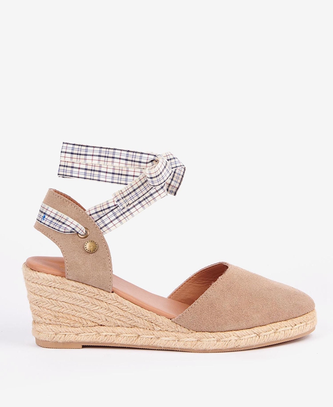 Sandalias Barbour Whitney Wedge Mujer Marrones | 864795-ZXW