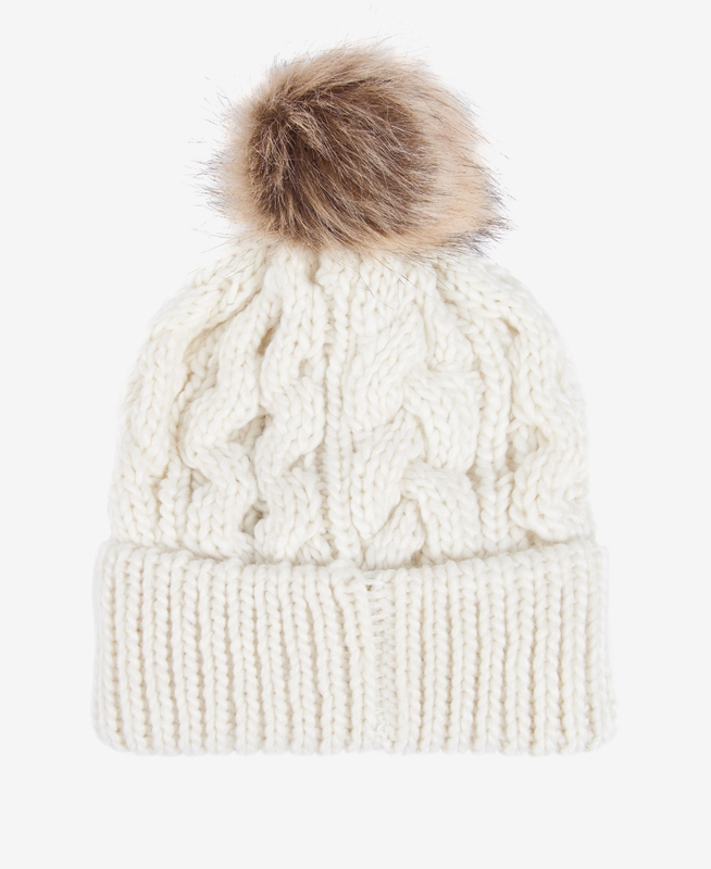 Sombreros Barbour Beanie Penshaw Cable Mujer Blancas | 684539-IPH