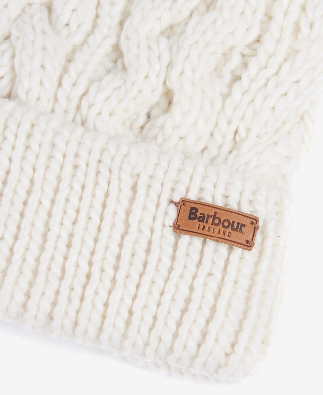 Sombreros Barbour Beanie Penshaw Cable Mujer Blancas | 684539-IPH