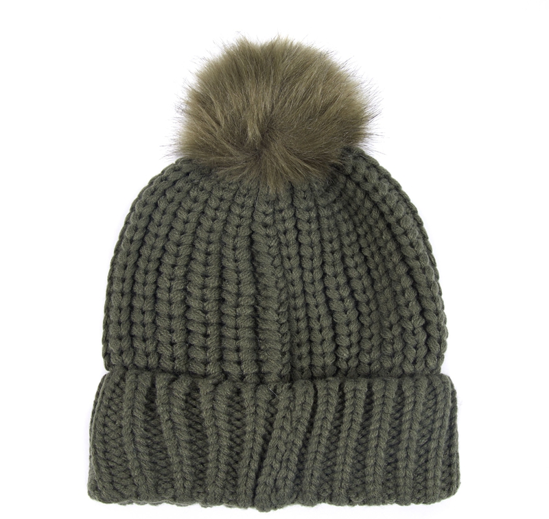 Sombreros Barbour Beanie Saltburn Mujer Verde | 912685-GNQ