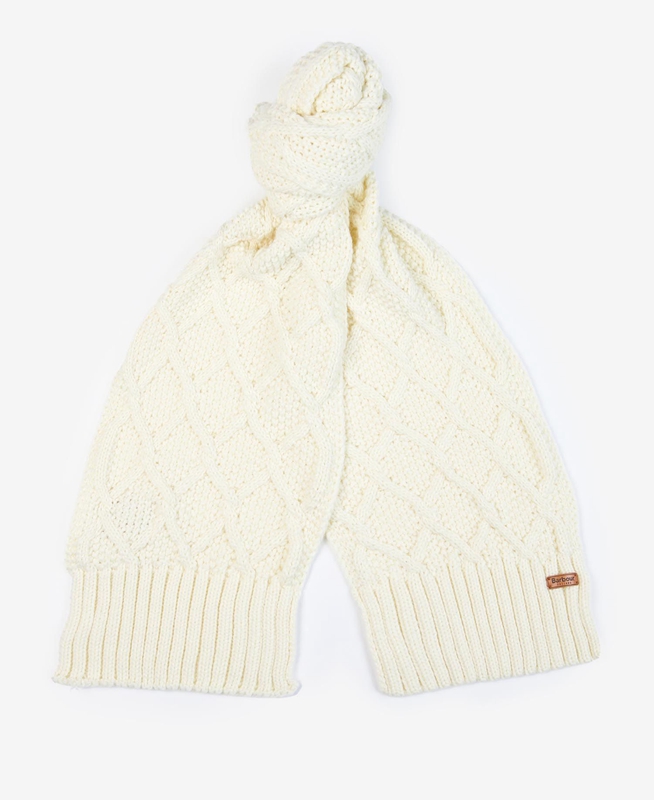 Sombreros Barbour ridley beanie and scarf Mujer Creme | 461098-PYK