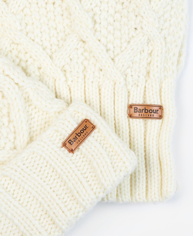 Sombreros Barbour ridley beanie and scarf Mujer Creme | 461098-PYK