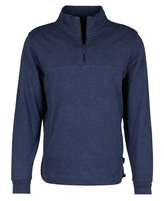 Sudaderas Barbour Explorer Shotley Half Zip Hombre Azules | 375418-BAJ