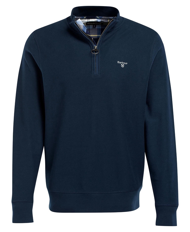 Sudaderas Barbour Rigg Half Zip Hombre Azules | 132654-EKV