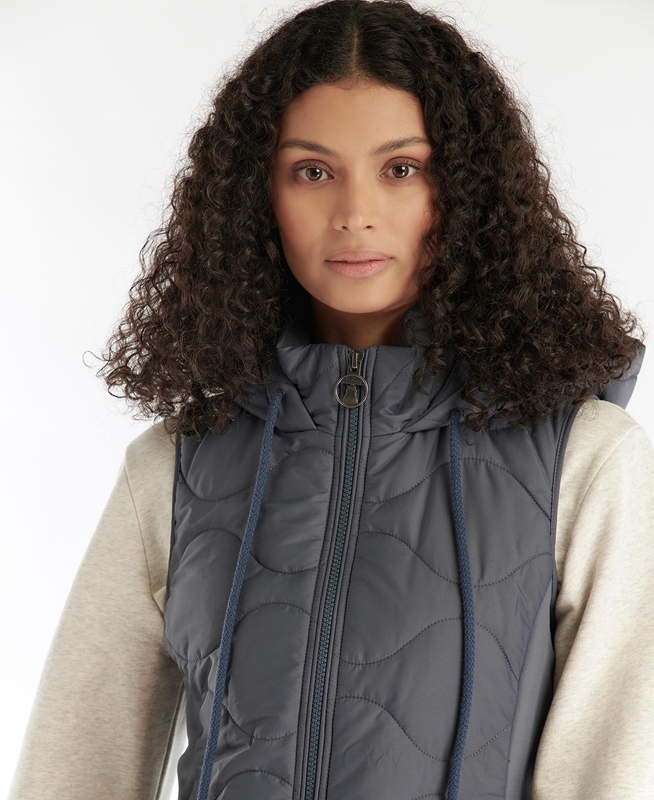 Sudaderas Barbour Thrift Quilted Mujer Gris | 052176-BIQ