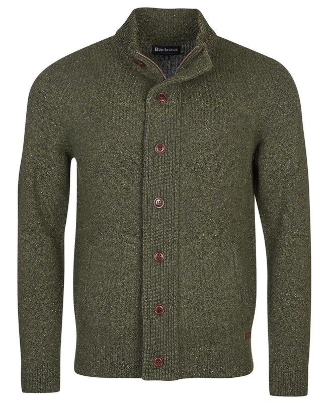 Suéteres Barbour Essential Cardigan Tisbury Zip Through Hombre Verde | 138256-DYP