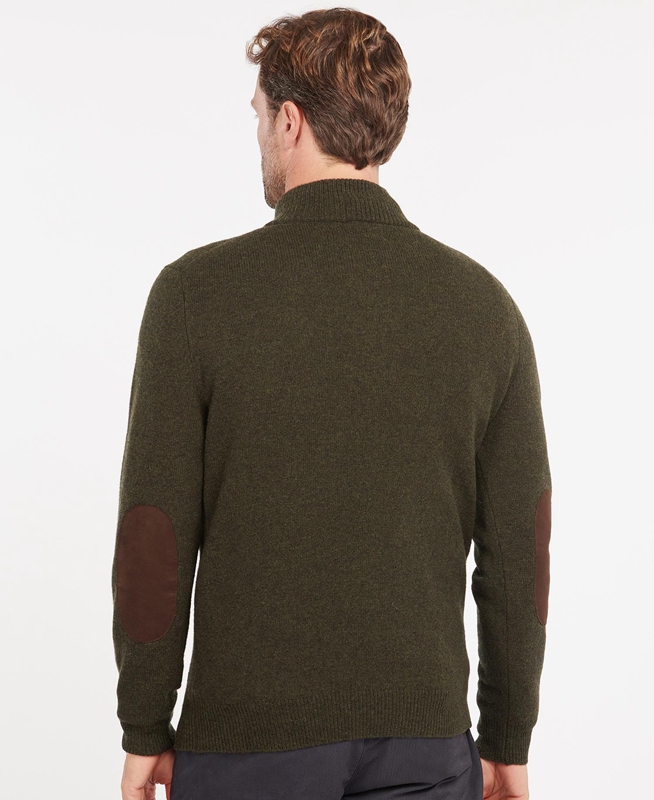 Suéteres Barbour Essential Patch Half Zip Hombre Verde Oliva | 485920-XPR