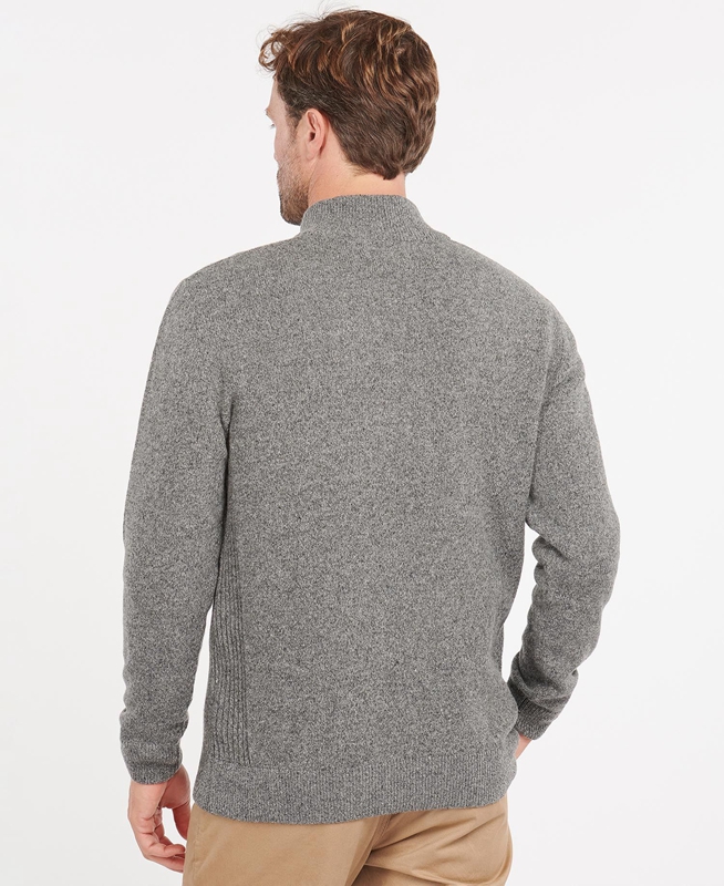 Suéteres Barbour Essential Tisbury Half Zip Hombre Gris | 617940-OPY