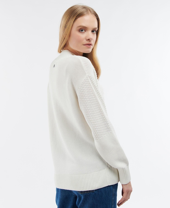 Suéteres Barbour Fairbarn Knit Mujer Blancas | 189750-NDK