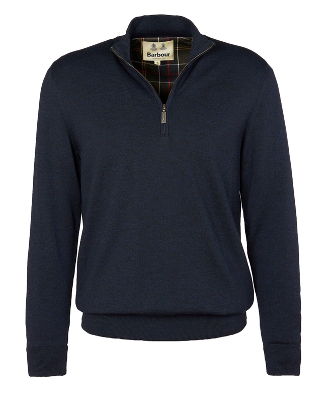 Suéteres Barbour Gamlan Half Zip Hombre Azules | 569203-XTY