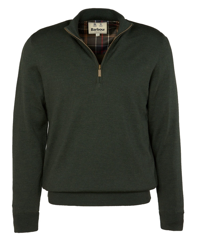 Suéteres Barbour Gamlan Half Zip Hombre Verde | 853279-ODB