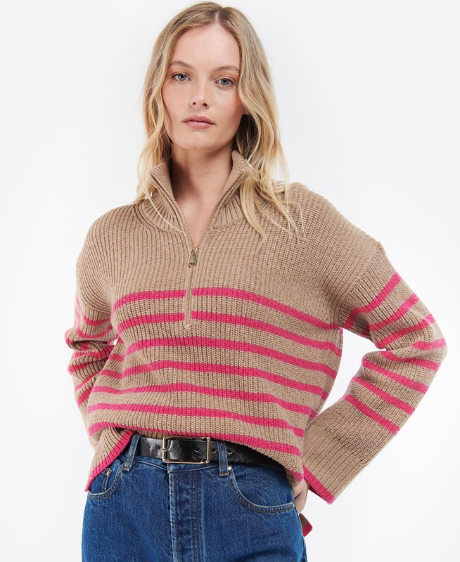 Suéteres Barbour Jemima Knit Mujer Marrones | 413058-DHM