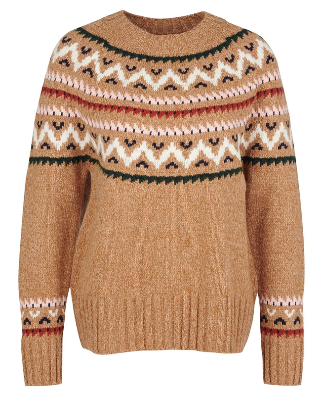 Suéteres Barbour Langford Knit Mujer Beige | 935017-YDX