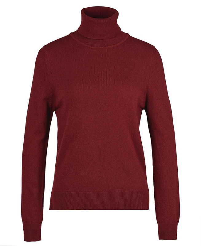 Suéteres Barbour Pendle Roll-Neck Mujer Rojas | 376582-GZT