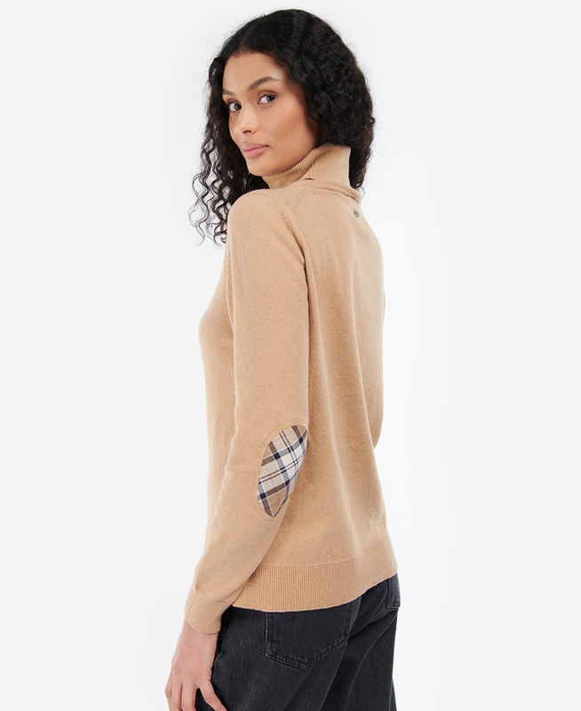 Suéteres Barbour Pendle Roll-Neck Mujer Marrones | 670253-ULH