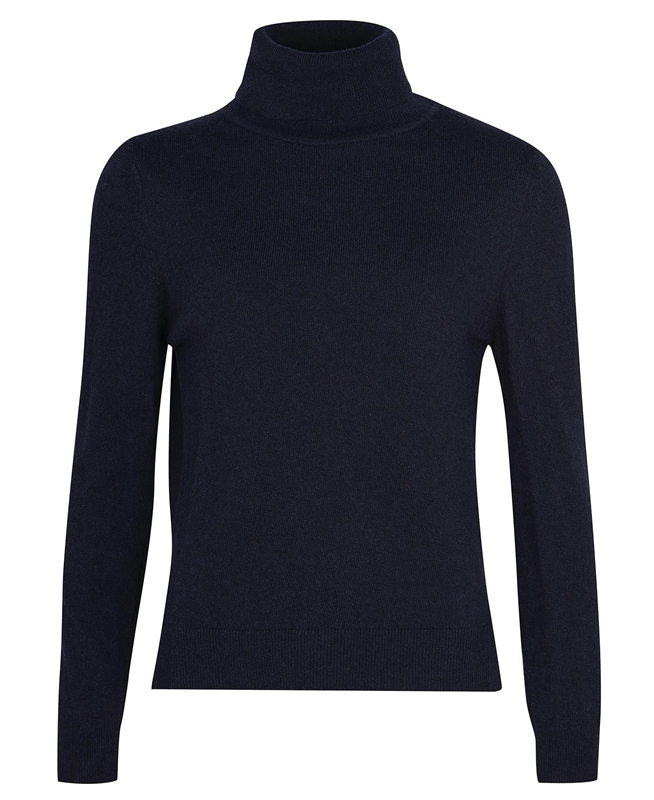 Suéteres Barbour Pendle Roll-Neck Mujer Azul Marino | 917832-KDZ